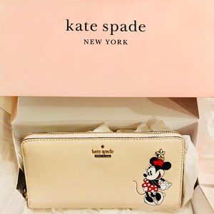 Kate Spade Minnie Mouse Lacey Zip Around Wallet Di